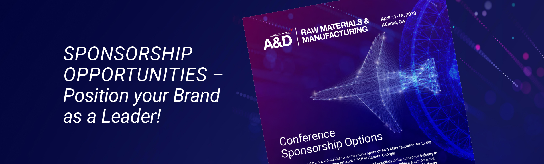 A&D Manufacturing Sponsorship Opportunities